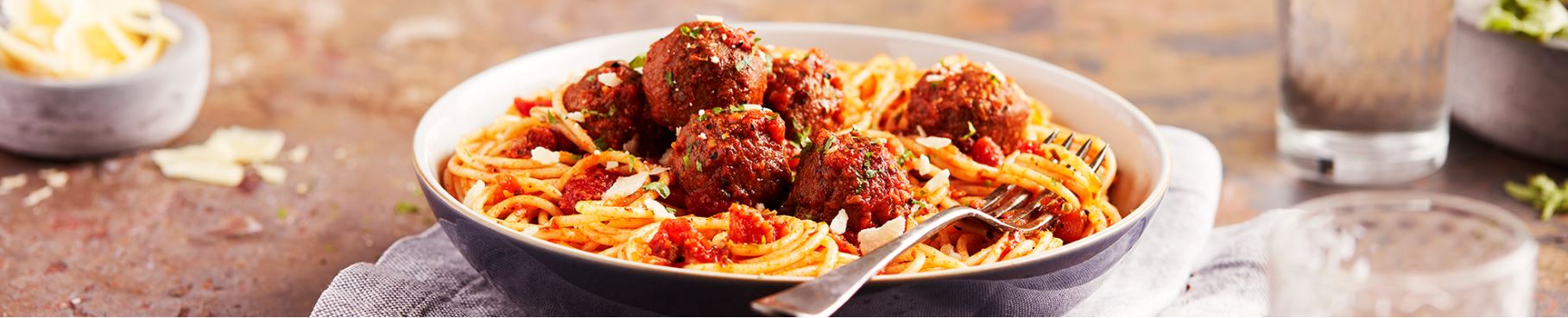 Spaghetti met vegetarische balletjes