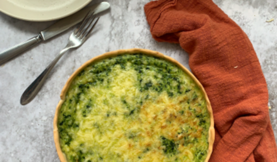 Spinazie zalm quiche