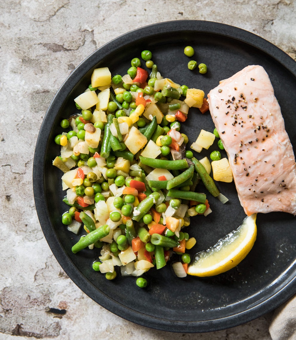 Hollands groentepakketje met zalm
