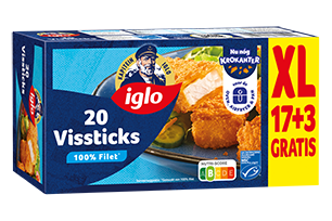 Iglo Vissticks 17st + 3st gratis