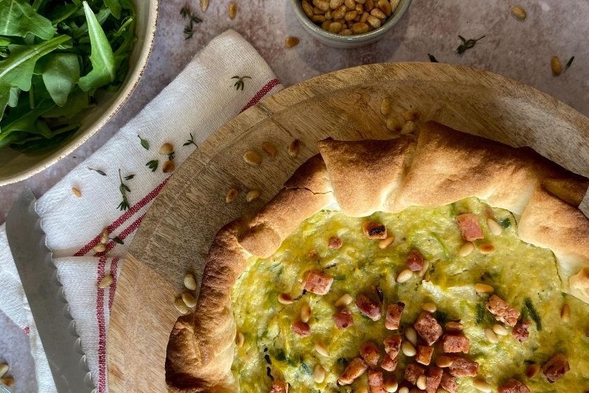 Quiche met prei en spek