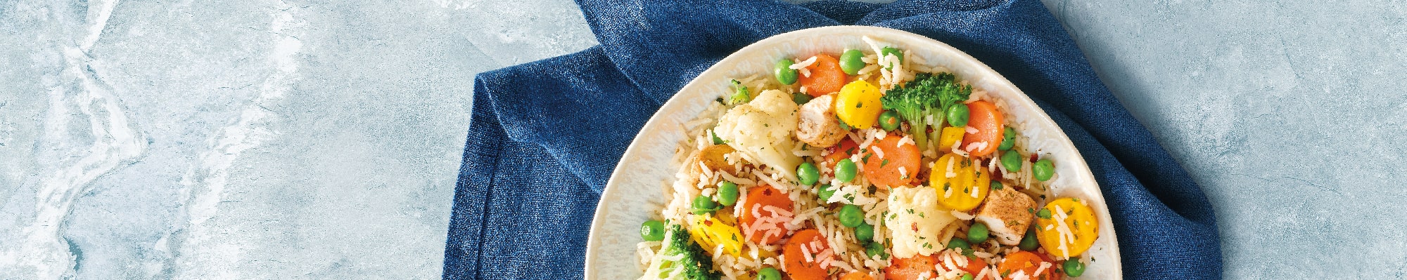 Rijst met kip en groente