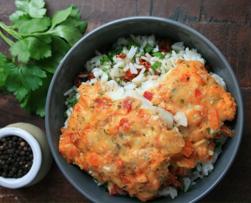 Fish Cuisine Italiano met verse rijstsalade