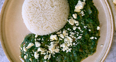 Indiase spinaziecurry