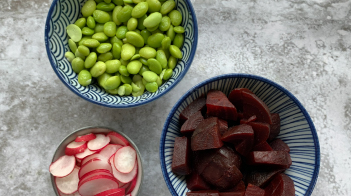 Preperationstep cut vegetables