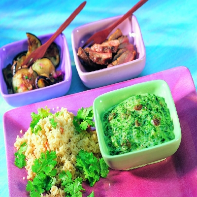 Couscous met spinazie