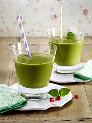 Groene smoothie met spinazie