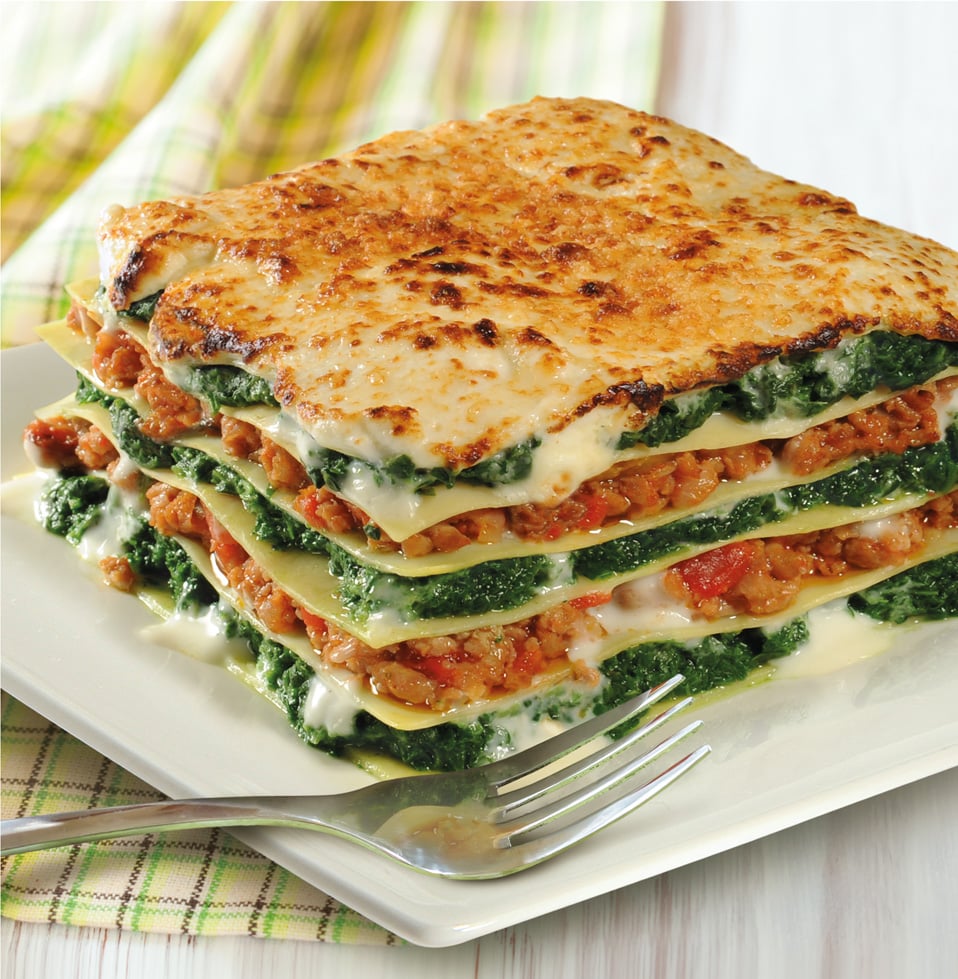 Lasagne met spinazie